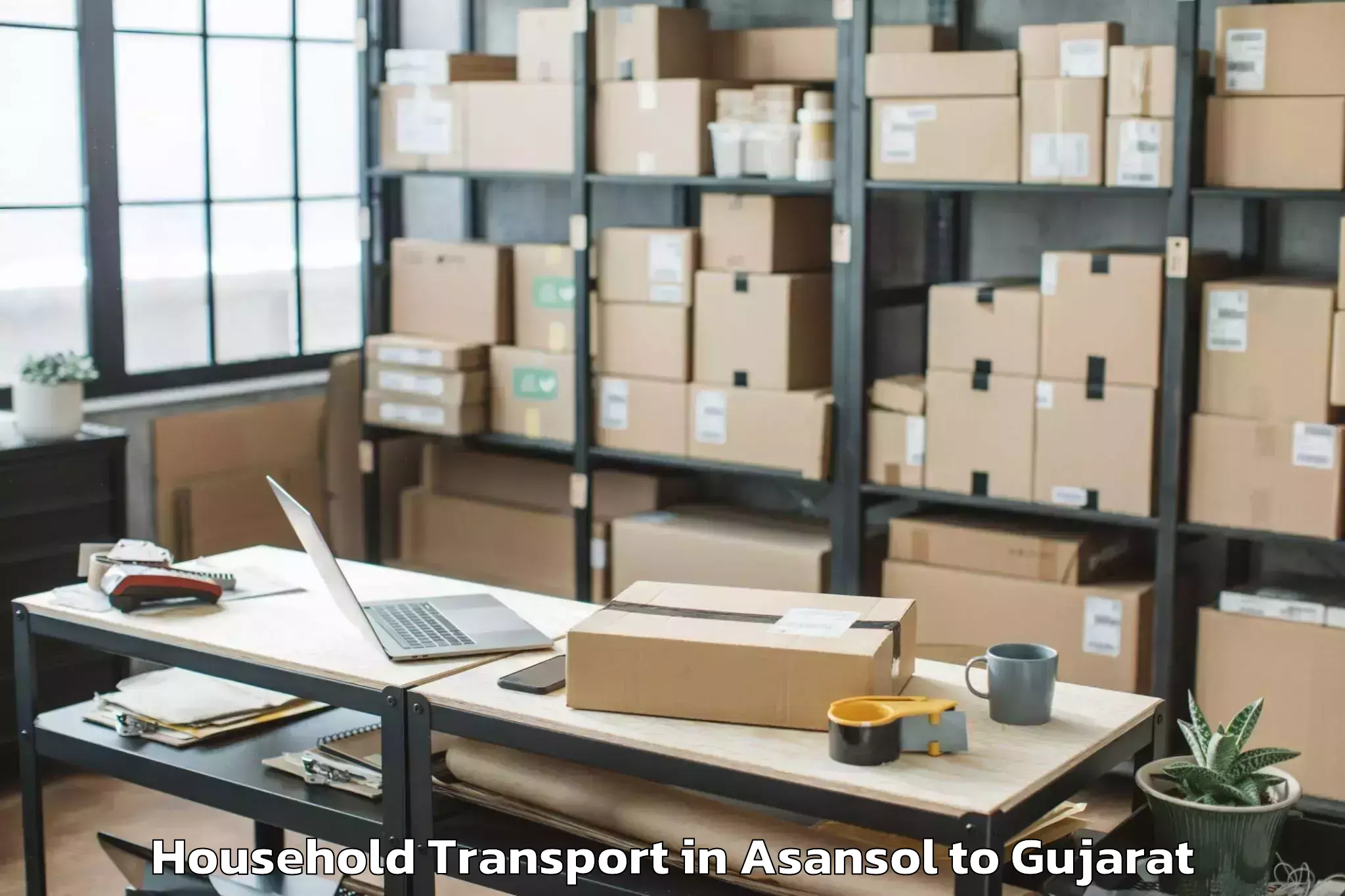 Professional Asansol to Lavad Household Transport